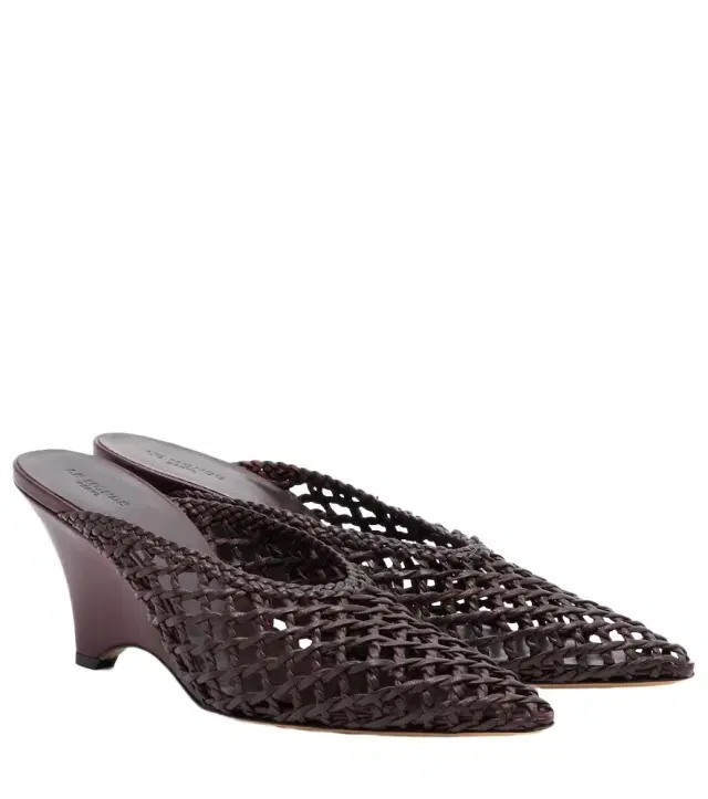 Le Monde Beryl Le Monde Béryl Victoria leather wedge mules
