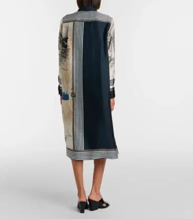 Max Mara Printed silk twill shirt dress | Thumbnail 5 Max Mara Printed silk twill shirt dress | Thumbnail 5
