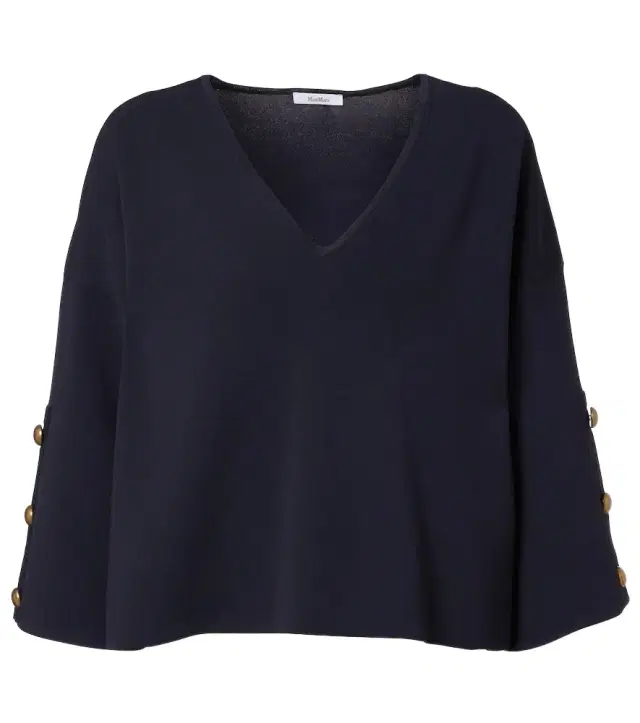 Max Mara Embellished crêpe top