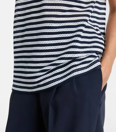 Max Mara Striped cotton-blend jersey T-shirt | Thumbnail 3 Max Mara Striped cotton-blend jersey T-shirt | Thumbnail 3