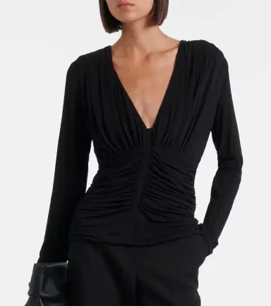 Sportmax Ruched crêpe top | Thumbnail 4