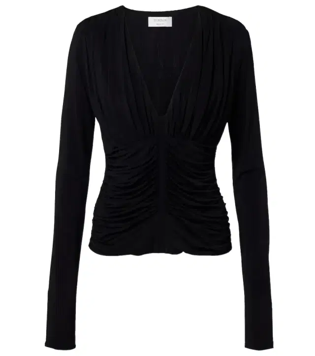 Sportmax Ruched crêpe top