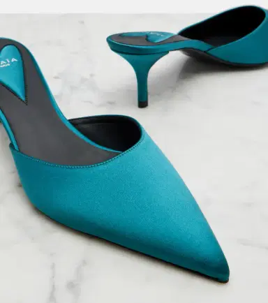 Alaïa Alaïa Le Coeur satin mules | Thumbnail 2