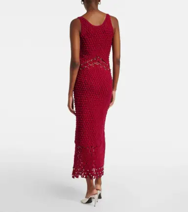 Rabanne Embellished crochet cotton midi dress | Thumbnail 5