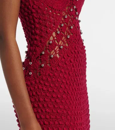 Rabanne Embellished crochet cotton midi dress | Thumbnail 6
