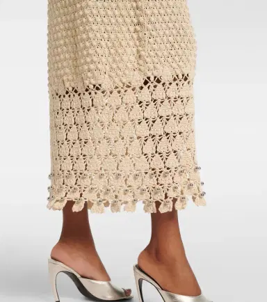 Rabanne Embellished crochet cotton midi dress | Thumbnail 5 Rabanne Embellished crochet cotton midi dress | Thumbnail 5