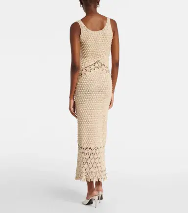 Rabanne Embellished crochet cotton midi dress | Thumbnail 7 Rabanne Embellished crochet cotton midi dress | Thumbnail 7