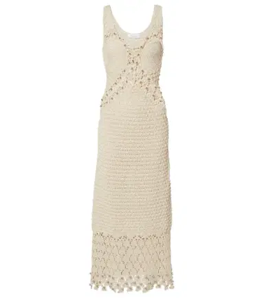 Rabanne Embellished crochet cotton midi dress | Thumbnail 1 Rabanne Embellished crochet cotton midi dress | Thumbnail 1