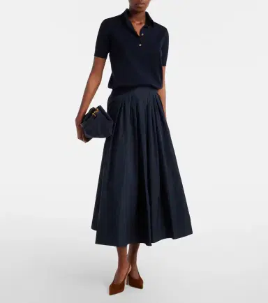 'S Max Mara 'S Max Mara Cotton, silk, and cashmere polo sweater | Thumbnail 4