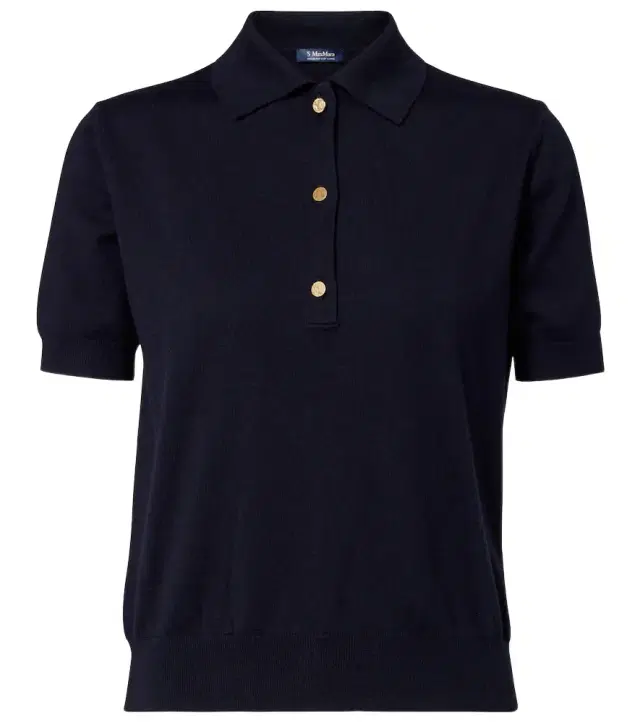 'S Max Mara Cotton, silk, and cashmere polo sweater