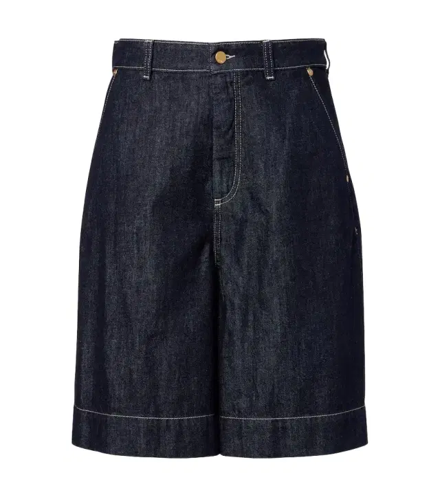 Quadro denim Bermuda shorts