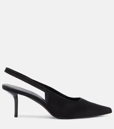 Max Mara Satin slingback pumps | Thumbnail 3