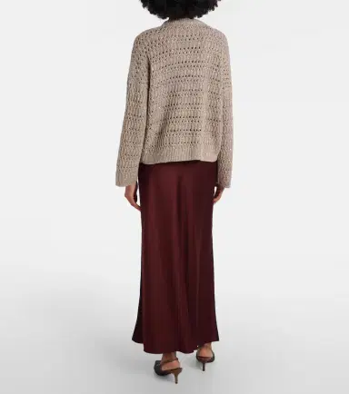 Brunello Cucinelli Satin maxi skirt | Thumbnail 4