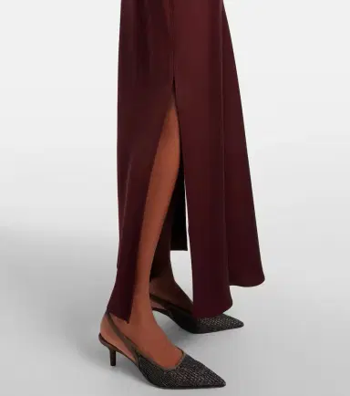 Brunello Cucinelli Satin maxi skirt | Thumbnail 5