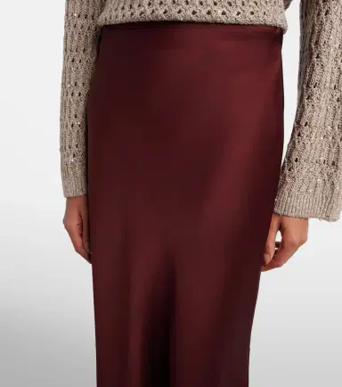 Brunello Cucinelli Satin maxi skirt | Thumbnail 6