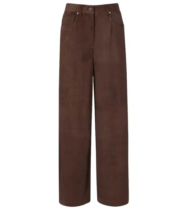 Brunello Cucinelli Suede wide-leg pants