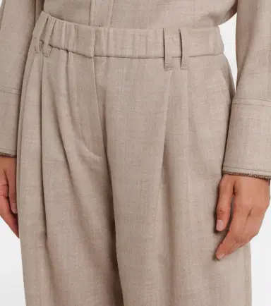 Brunello Cucinelli Monili virgin wool wide-leg pants | Thumbnail 3 Brunello Cucinelli Monili virgin wool wide-leg pants | Thumbnail 3