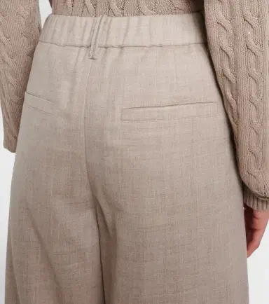 Brunello Cucinelli Monili virgin wool wide-leg pants | Thumbnail 4 Brunello Cucinelli Monili virgin wool wide-leg pants | Thumbnail 4