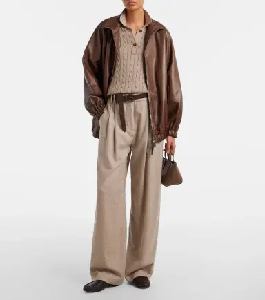 Brunello Cucinelli Monili leather jacket | Thumbnail 3 Brunello Cucinelli Monili leather jacket | Thumbnail 3