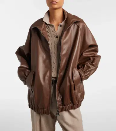 Brunello Cucinelli Monili leather jacket | Thumbnail 4 Brunello Cucinelli Monili leather jacket | Thumbnail 4