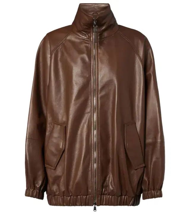 Brunello Cucinelli Monili leather jacket