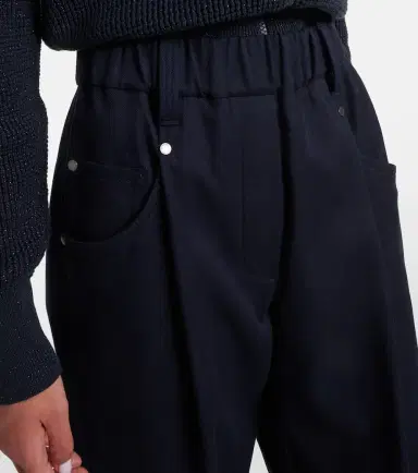 Brunello Cucinelli Monili cotton-blend straight pants | Thumbnail 2