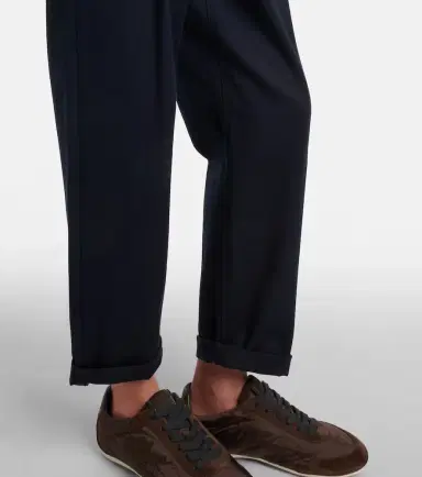 Brunello Cucinelli Monili cotton-blend straight pants | Thumbnail 3