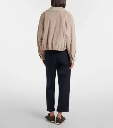 Brunello Cucinelli Monili cotton-blend straight pants | Thumbnail 6