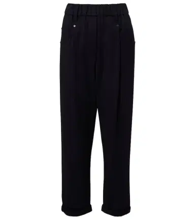 Brunello Cucinelli Monili cotton-blend straight pants | Thumbnail 1