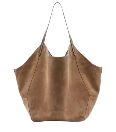 Brunello Cucinelli Monili Medium reversible suede tote bag | Thumbnail 1