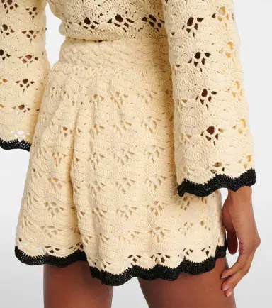 Zimmermann Aster crochet cotton shorts | Thumbnail 3