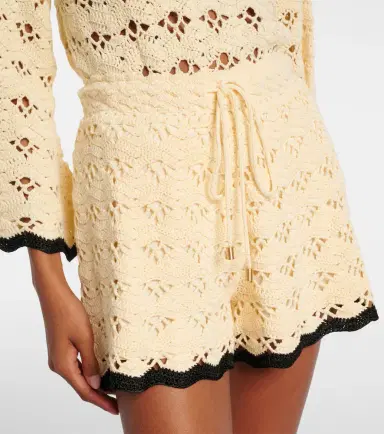 Zimmermann Aster crochet cotton shorts | Thumbnail 4