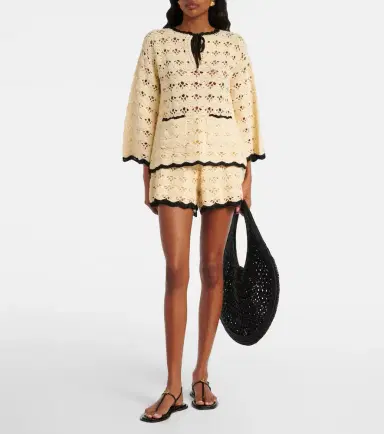 Zimmermann Aster crochet cotton shorts | Thumbnail 5
