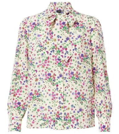 Gucci Floral tie-neck silk shirt | Thumbnail 1 Gucci Floral tie-neck silk shirt | Thumbnail 1
