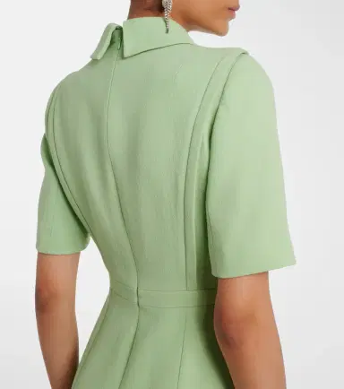 Emilia Wickstead Valletta wool crêpe midi dress | Thumbnail 3