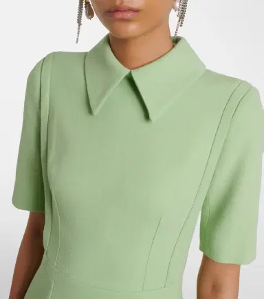Emilia Wickstead Valletta wool crêpe midi dress | Thumbnail 6