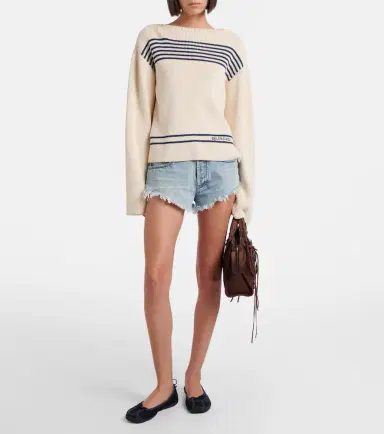 Balenciaga Frayed denim shorts | Thumbnail 2 Balenciaga Frayed denim shorts | Thumbnail 2