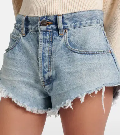 Balenciaga Frayed denim shorts | Thumbnail 4 Balenciaga Frayed denim shorts | Thumbnail 4