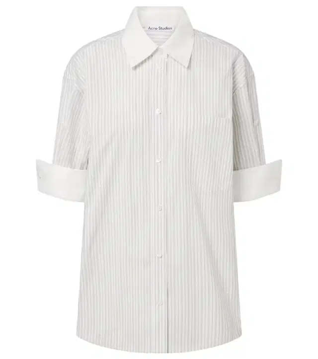 Striped cotton poplin shirt