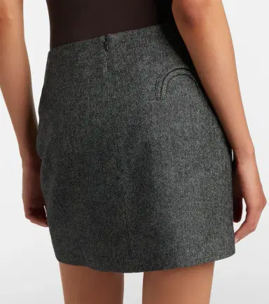 Blazé Milano Blazé Milano Coci herringbone wool-blend miniskirt | Thumbnail 2