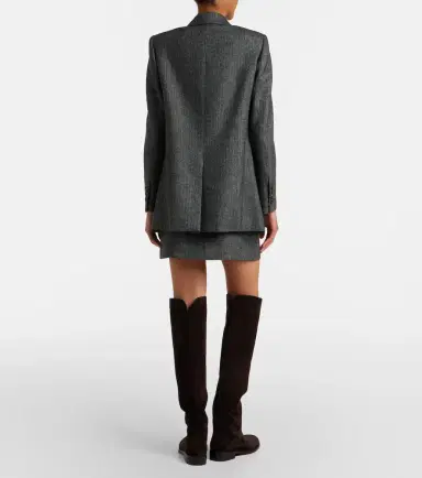 Blazé Milano Blazé Milano Coci herringbone wool-blend miniskirt | Thumbnail 3