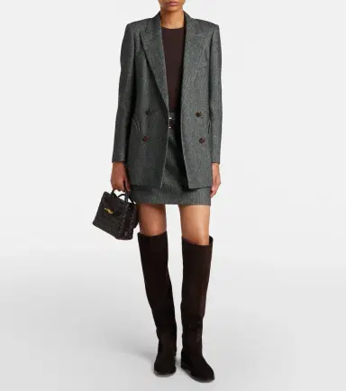 Blazé Milano Blazé Milano Coci herringbone wool-blend miniskirt | Thumbnail 5
