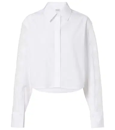 Simkhai Lace-trimmed cotton poplin shirt | Thumbnail 1 Simkhai Lace-trimmed cotton poplin shirt | Thumbnail 1