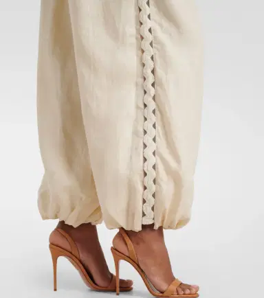 Simkhai Lace-trimmed linen-blend wide-leg pants | Thumbnail 2
