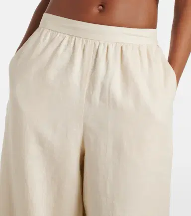 Simkhai Lace-trimmed linen-blend wide-leg pants | Thumbnail 3