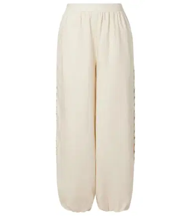 Simkhai Lace-trimmed linen-blend wide-leg pants | Thumbnail 1