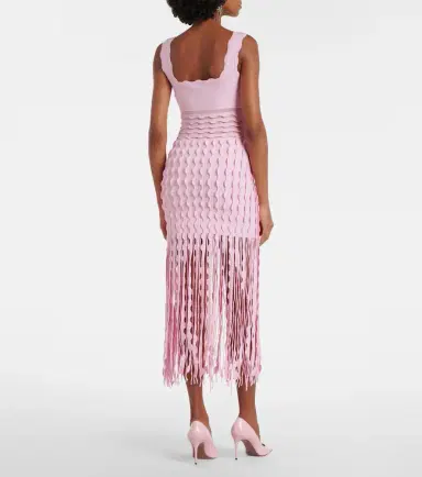 Simkhai Brionne fringed knitted midi dress | Thumbnail 4
