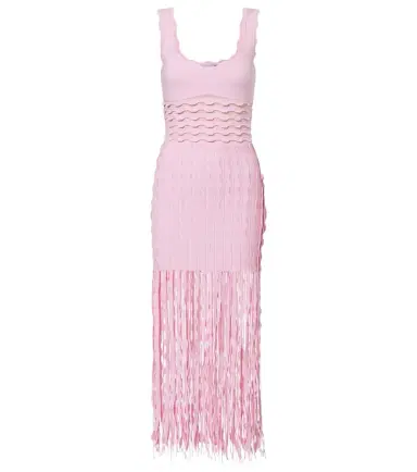 Simkhai Brionne fringed knitted midi dress | Thumbnail 1