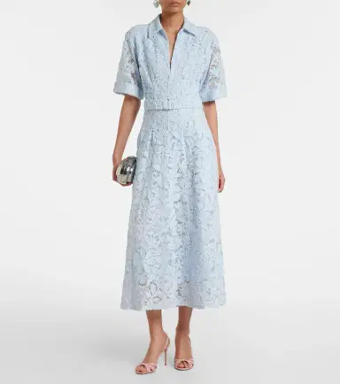 Simkhai Deanna lace guipure cotton midi dress | Thumbnail 2