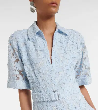 Simkhai Deanna lace guipure cotton midi dress | Thumbnail 4